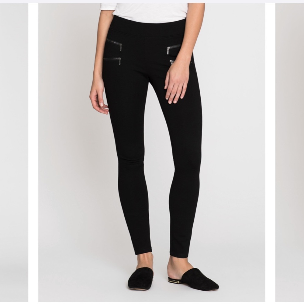 Nic+Zoe Double Zip Legging in Black